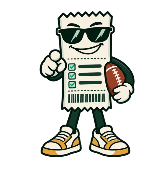 Degen holding a football and pointing