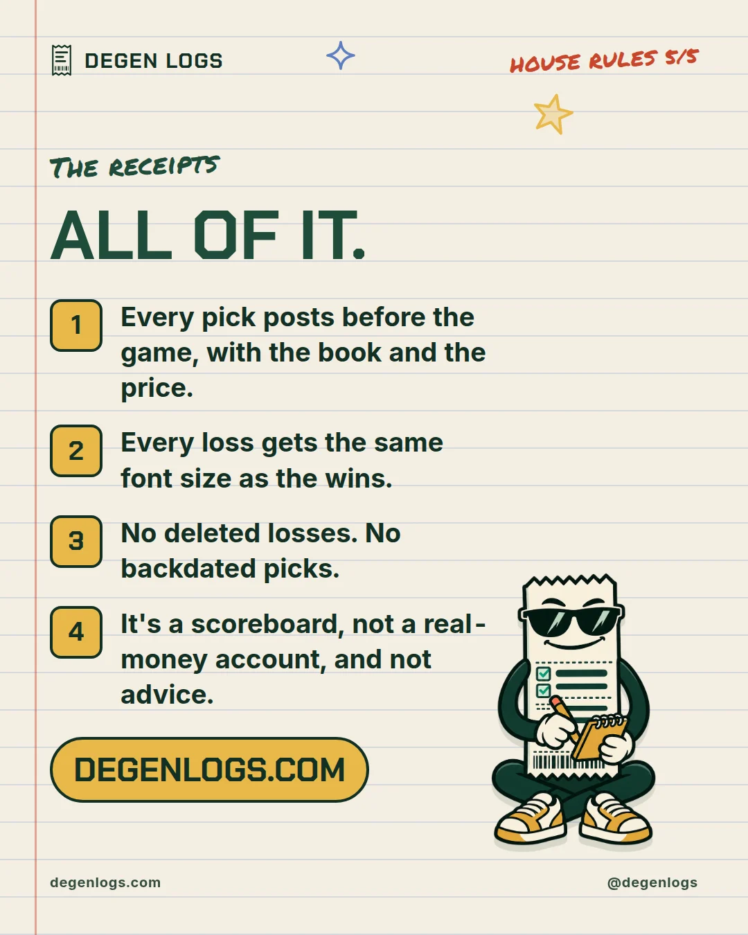 Degen Logs post slide 5