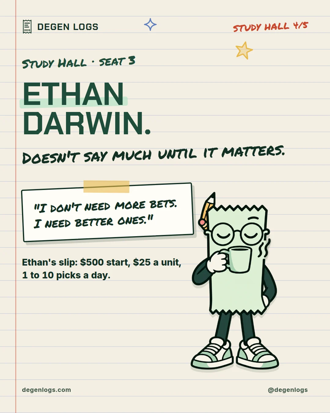 Degen Logs post slide 4